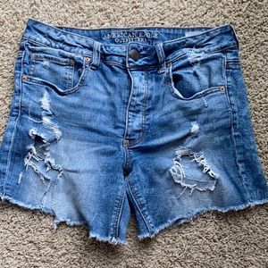 American Eagle TOMGIRL jean shorts denim size 8